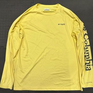 Columbia PFG long sleeve Men’s Large Shirt Yellow